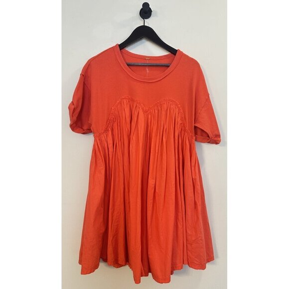 FREE PEOPLE Catalina Mixed Media Minidress in Radiant Watermelon Size X-Small - Picture 5 of 16